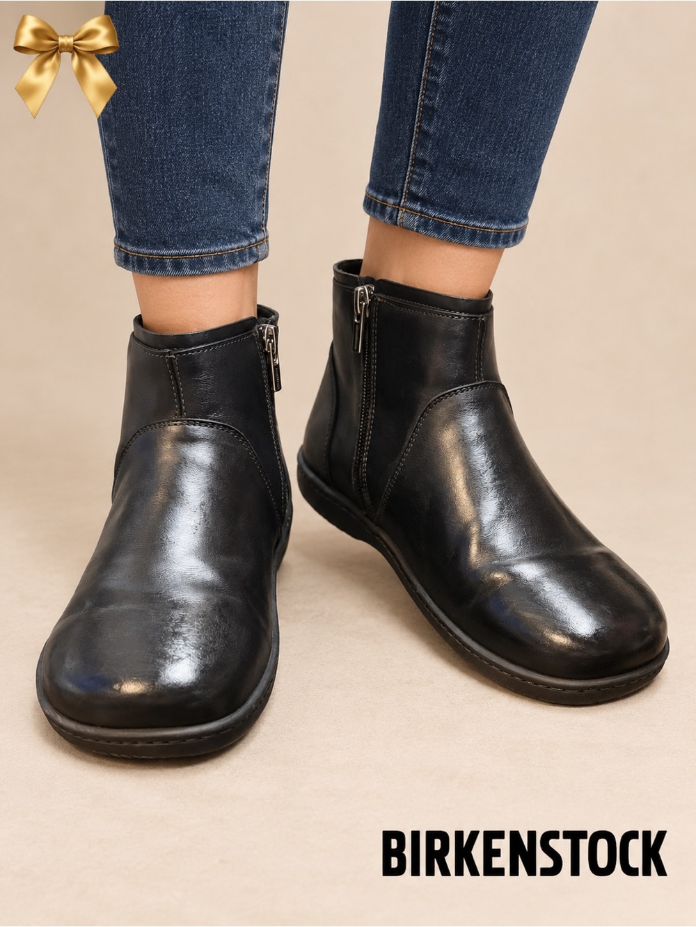 Birkenstocks Black Leather Booties 9.5